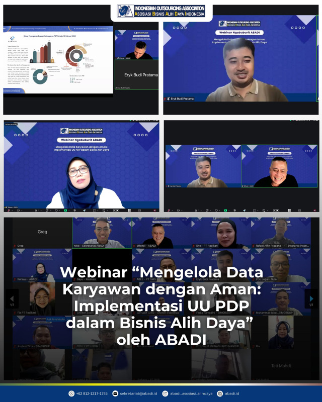 Webinaar “Mengelola Data Karyawan dengan Aman: Implementasi UU PDP dalam Bisnis Alih Daya” oleh ABADI